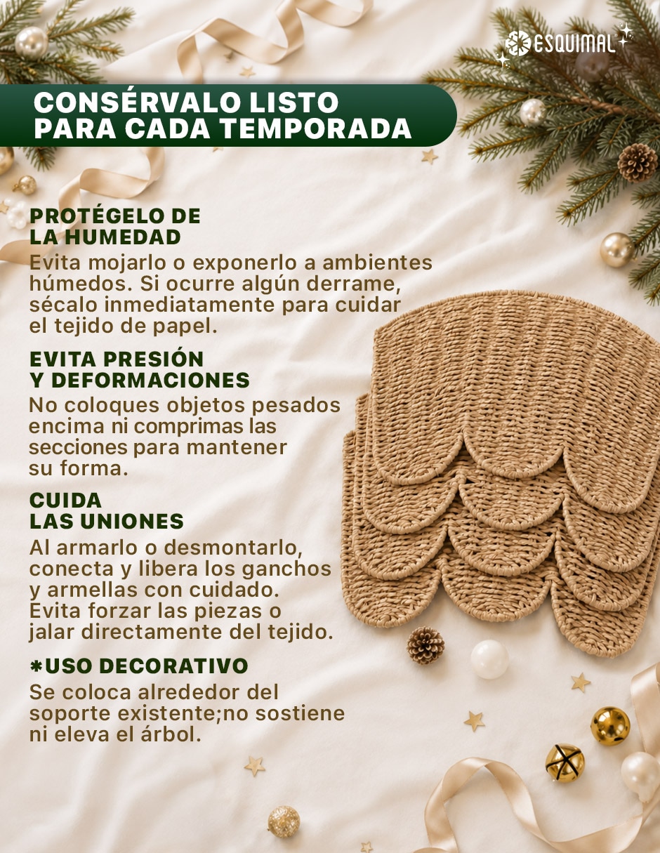 Pie de árbol Trenzado Estilo Ratán estampado Ninguno 7