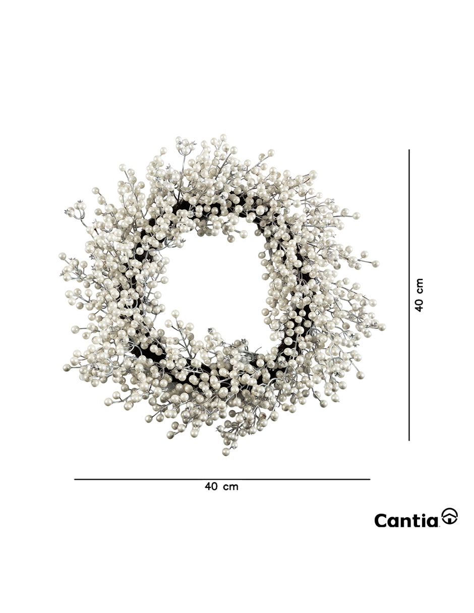 Corona navideña PERLA 5