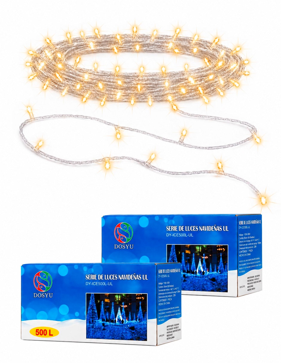 Set de luces LED SIN FAMILIA DY-500UL-2PZAS con 500 focos Set de luces LED SIN FAMILIA DY-500UL-2PZAS con 500 focos