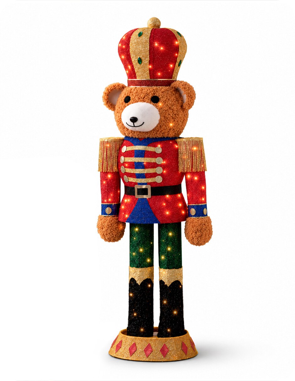 Figura decorativa de Oso Navidad para el Hogar con textura suave de Poliéster Figura decorativa de Oso Navidad para el Hogar con textura suave de Poliéster