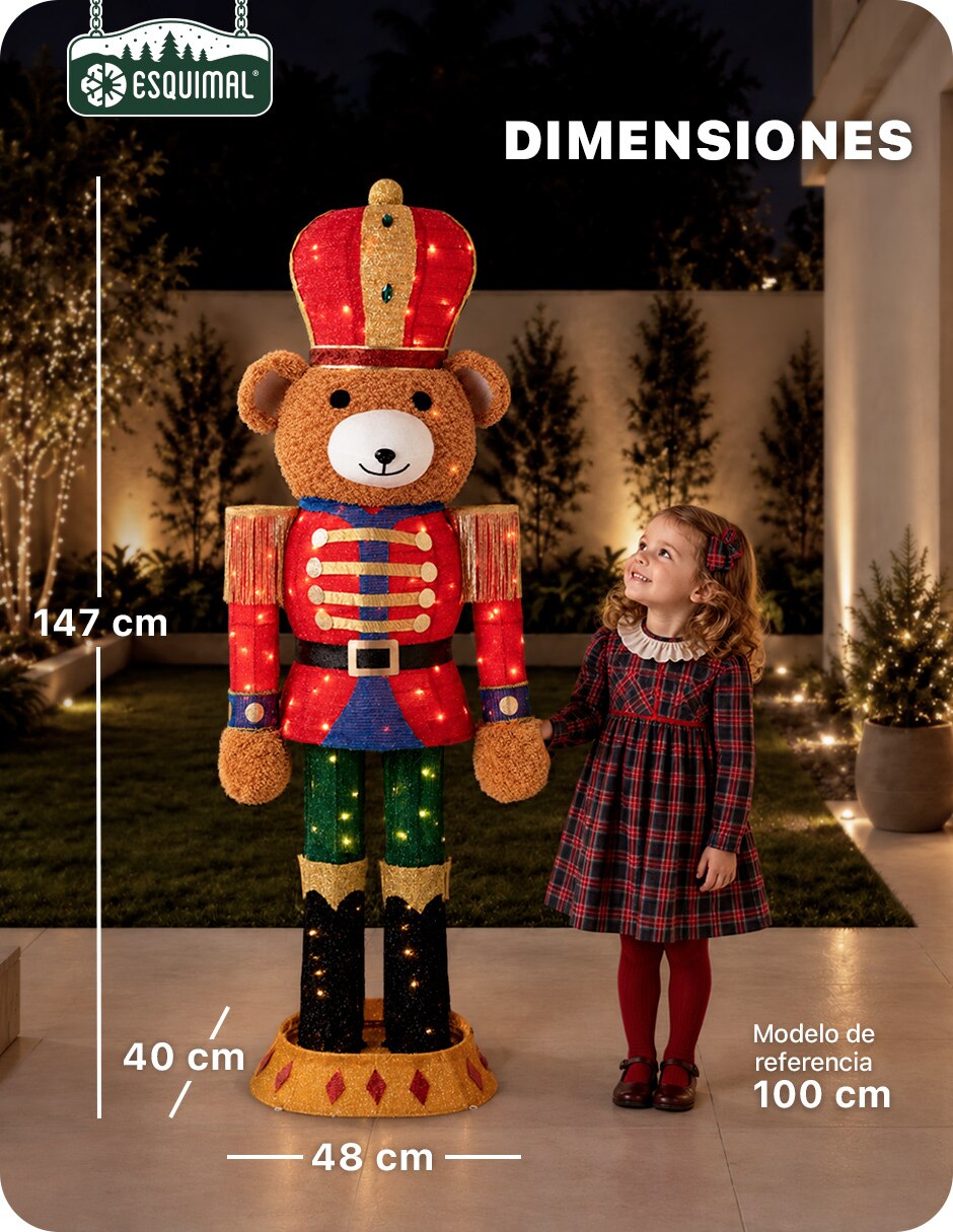 Figura decorativa de Oso Navidad para el Hogar con textura suave de Poliéster 10