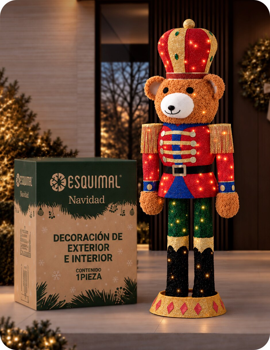 Figura decorativa de Oso Navidad para el Hogar con textura suave de Poliéster 3