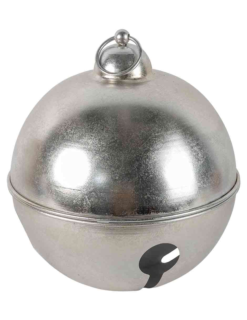 Figura decorativa de esfera navidad brillo de acero