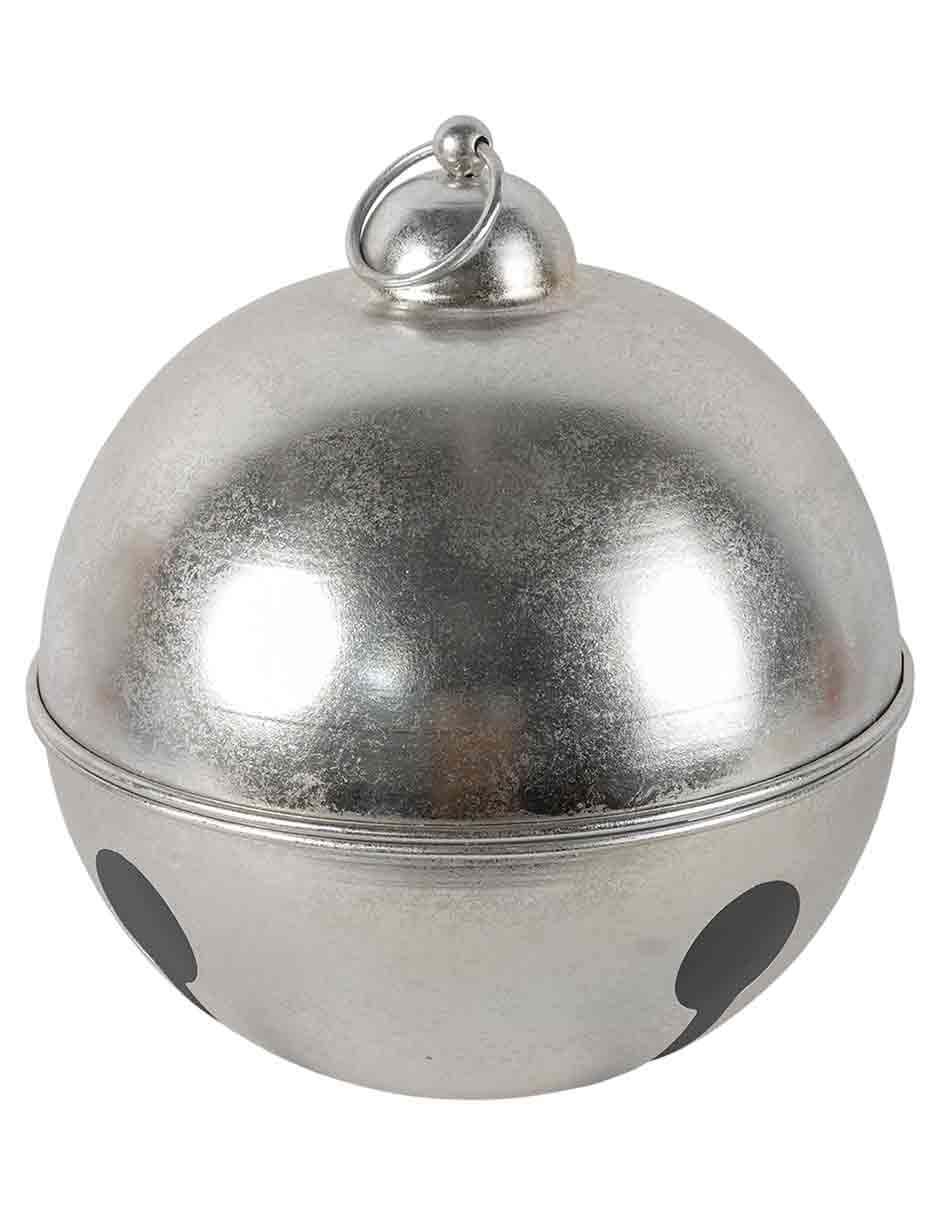 Figura decorativa de esfera navidad brillo de acero 3