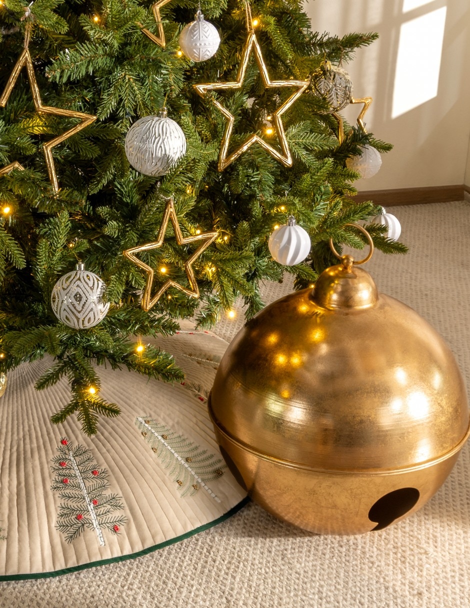 Figura decorativa de esfera navidad esfera aura de acero 2