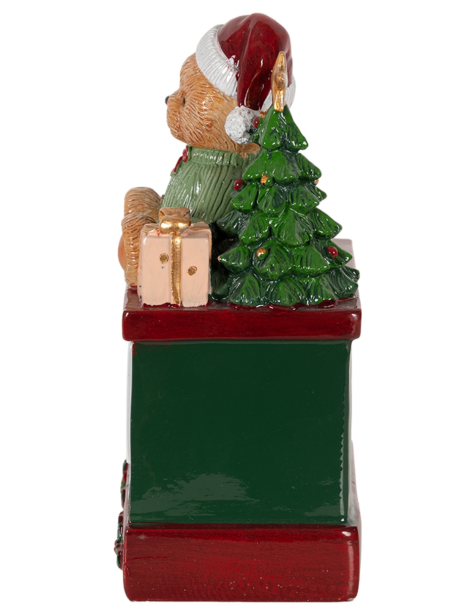 Figura decorativa de oso navidad calendario de resina 5