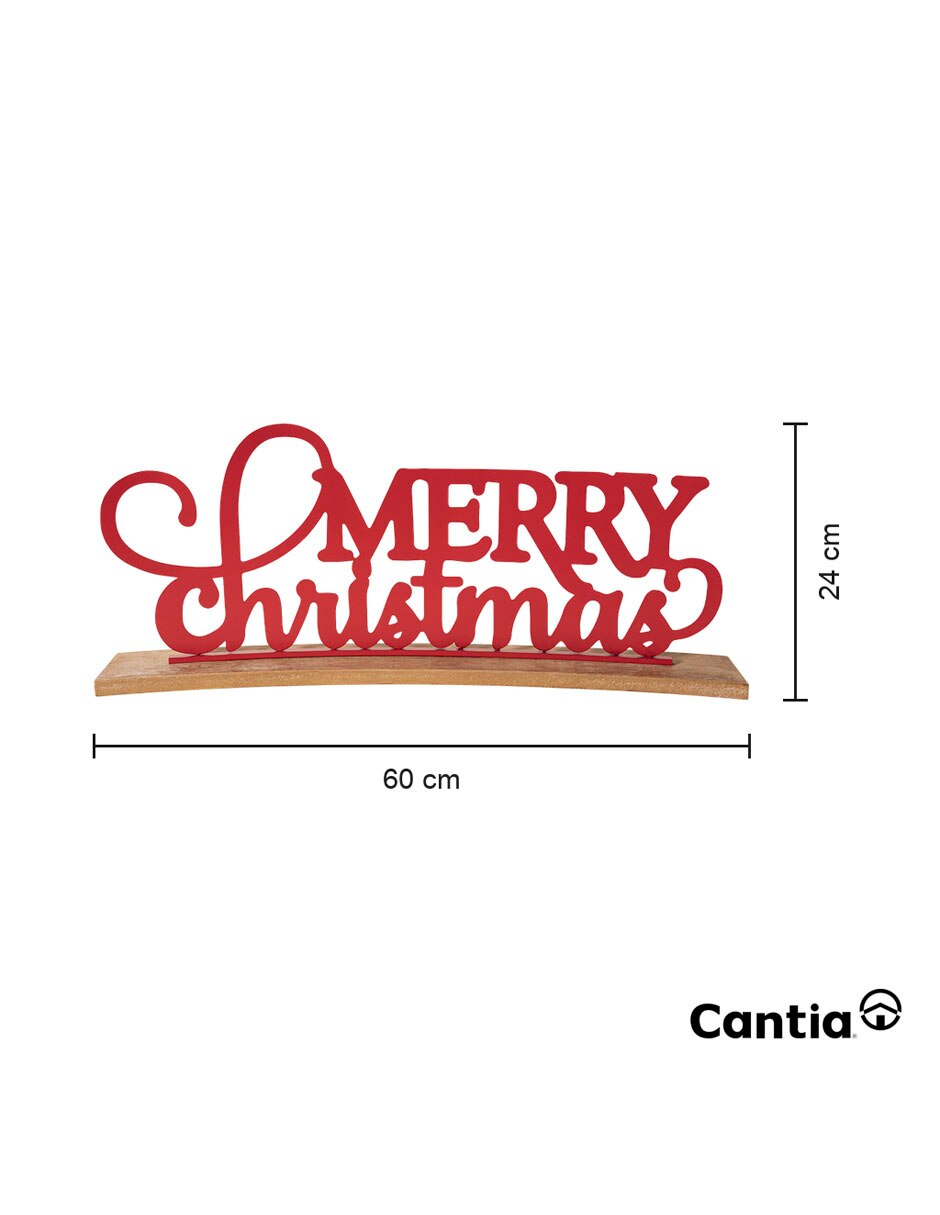 Figura decorativa de letrero navidad feliz navidad de acero 5