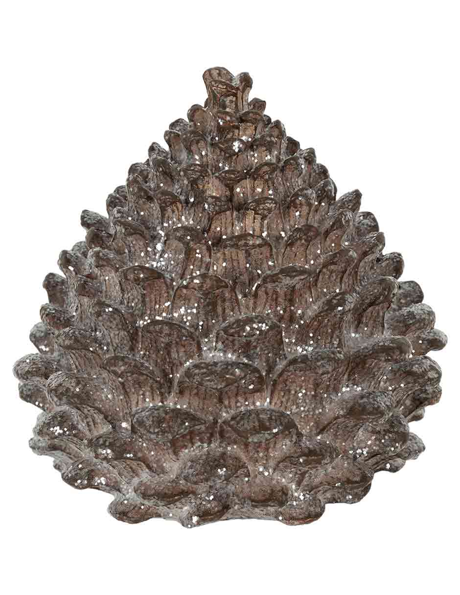 Figura decorativa de piña navidad de resina
