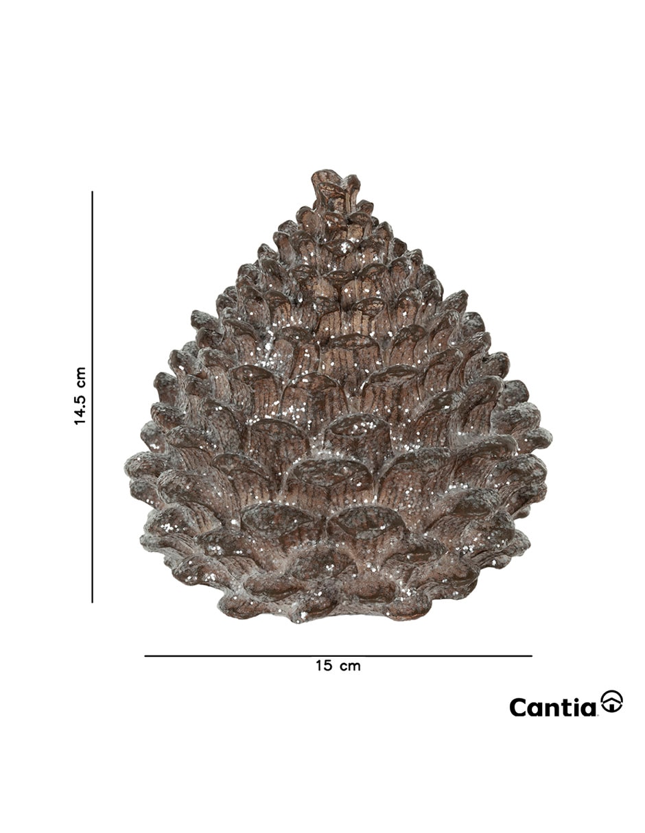 Figura decorativa de piña navidad de resina 4