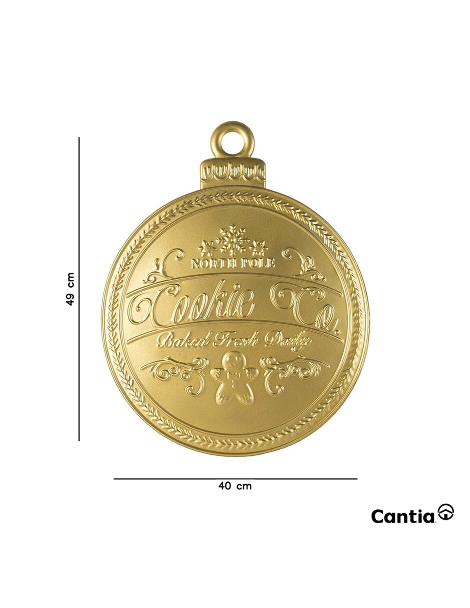 Figura decorativa de galleta de jengibre navidad de aluminio 4
