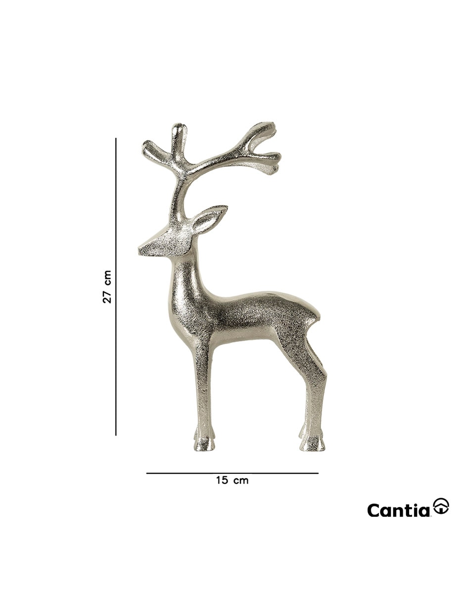 Figura decorativa de reno navidad bliss de aluminio 6