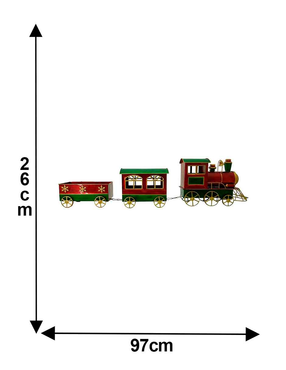 Figura decorativa de Tren Navidad de Metal 4