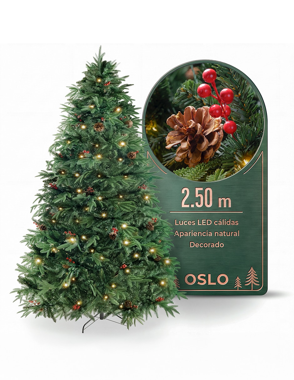 Árbol de navidad de PVC con 200 luces