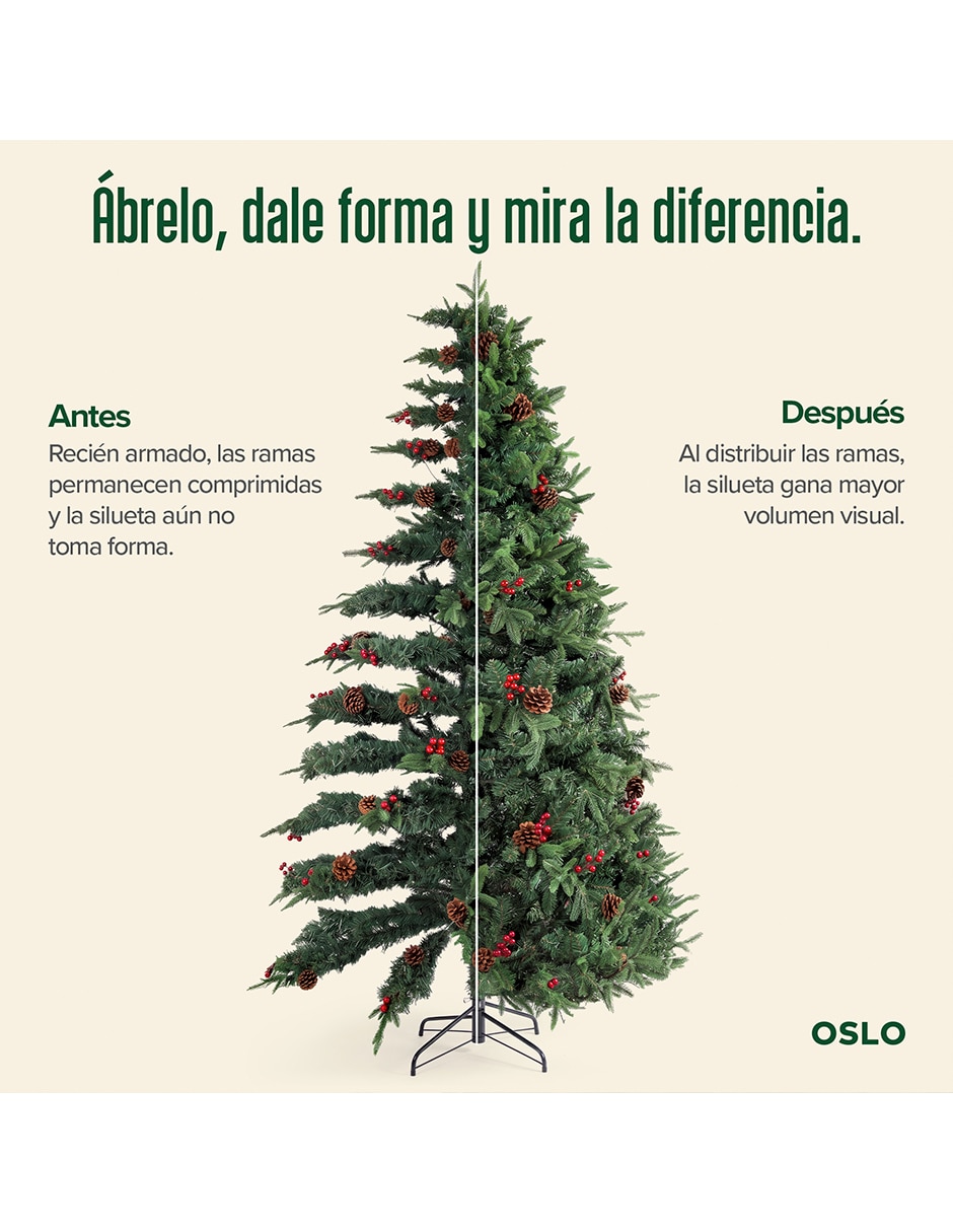 Árbol de navidad de PVC con 200 luces 5