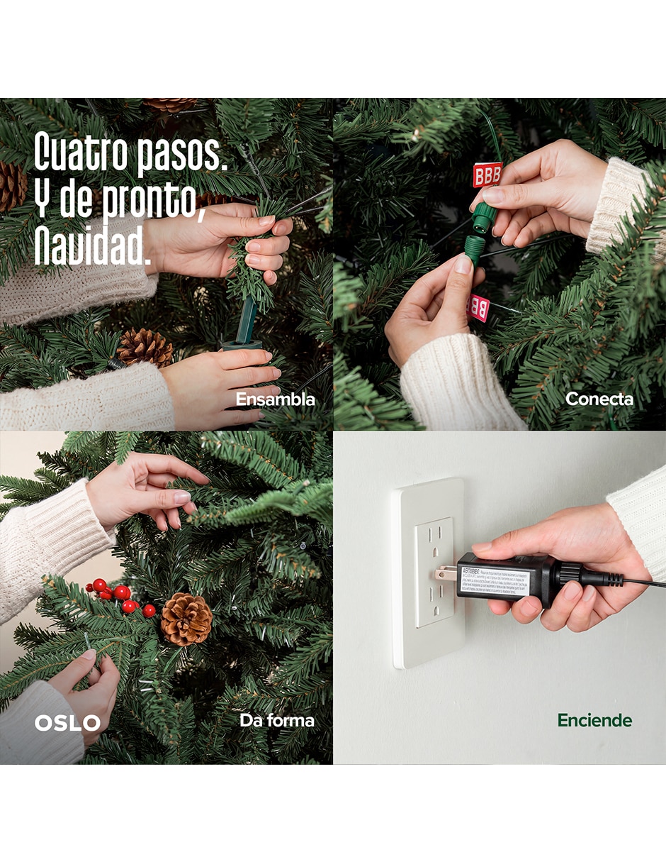 Árbol de navidad de PVC con 200 luces 7