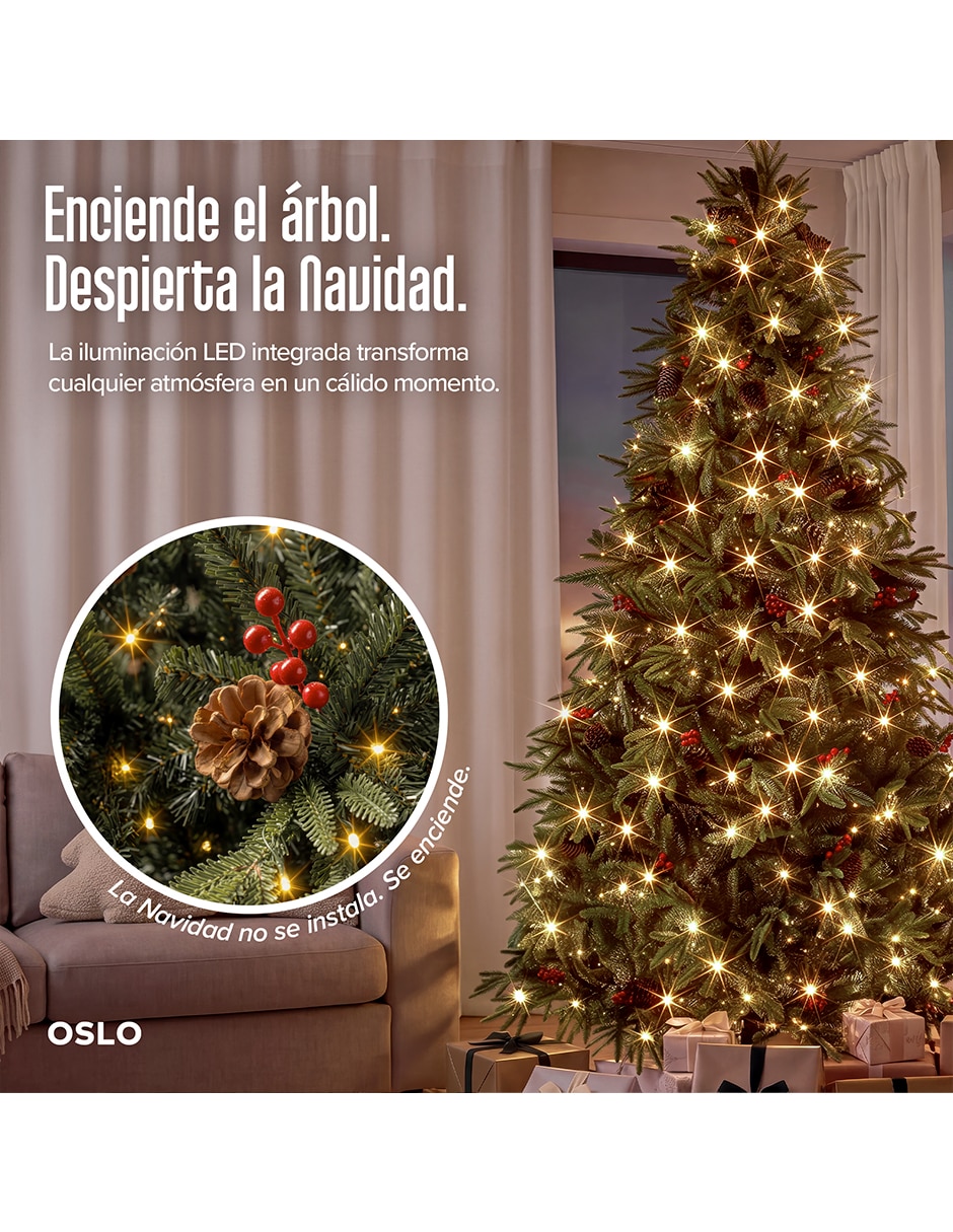 Árbol de navidad de PVC con 200 luces 8