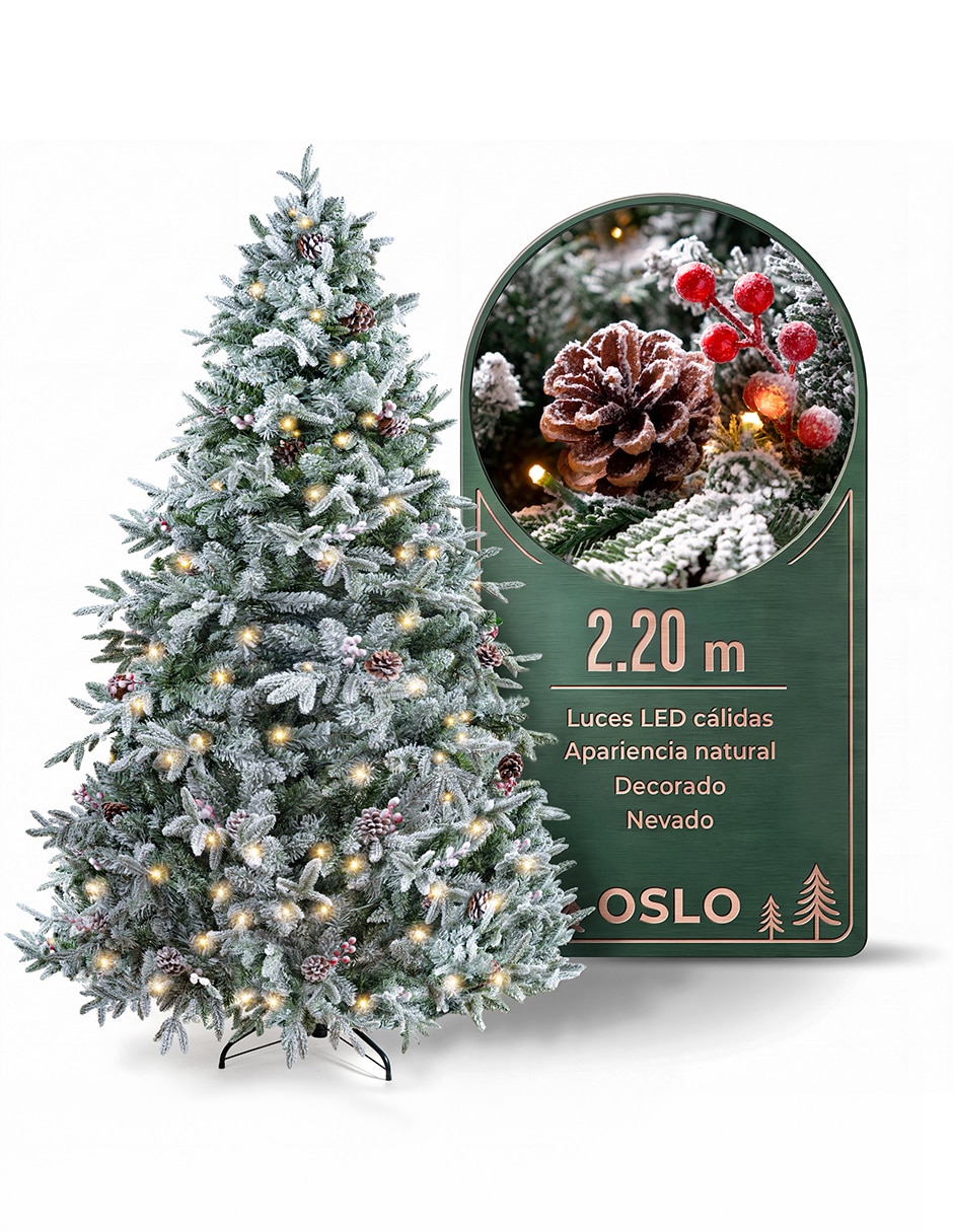 Árbol de navidad de PVC con 200 luces 1