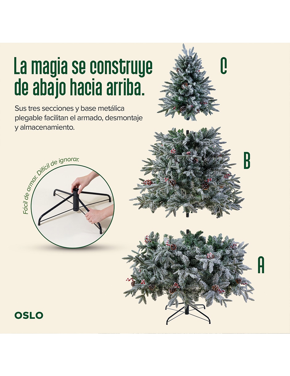 Árbol de navidad de PVC con 200 luces 4