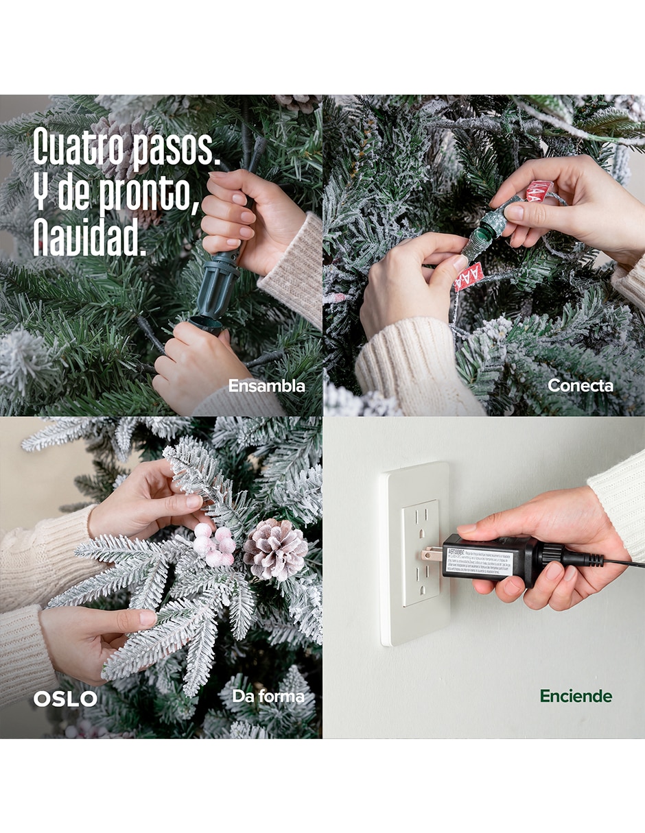 Árbol de navidad de PVC con 200 luces 7