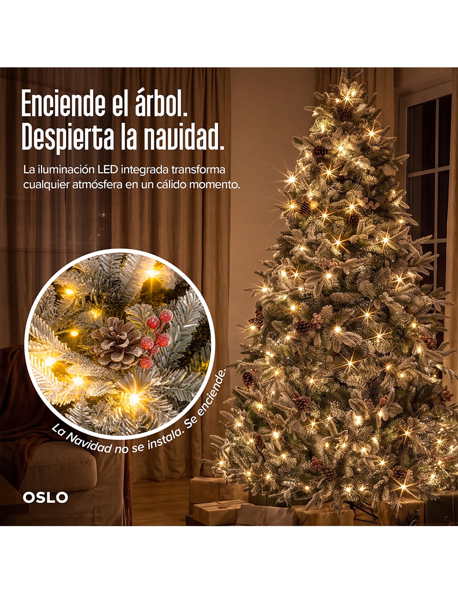 Árbol de navidad de PVC con 200 luces 8