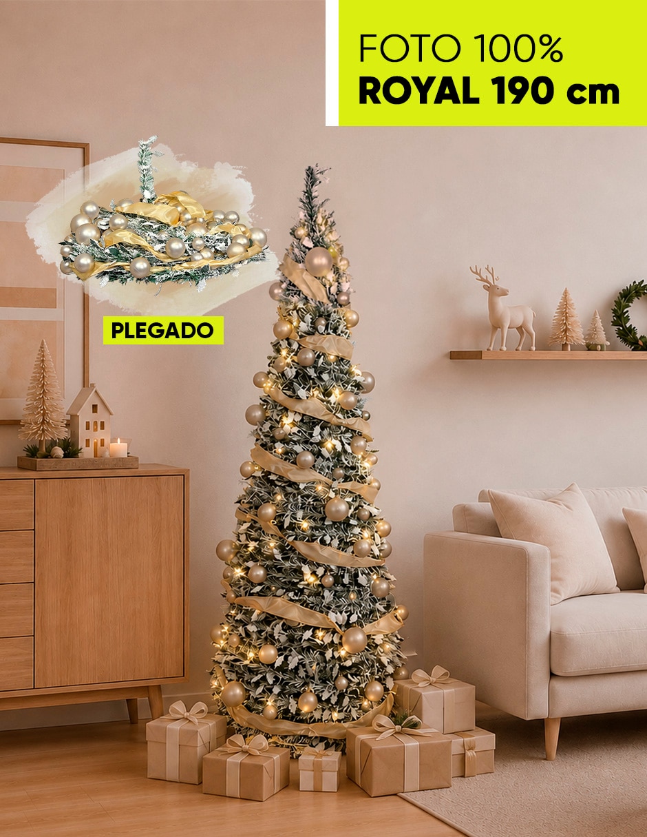 Árbol de navidad Royal Pop-Up Tree Luces LED Christmas tree de PVC con 180 luces 2