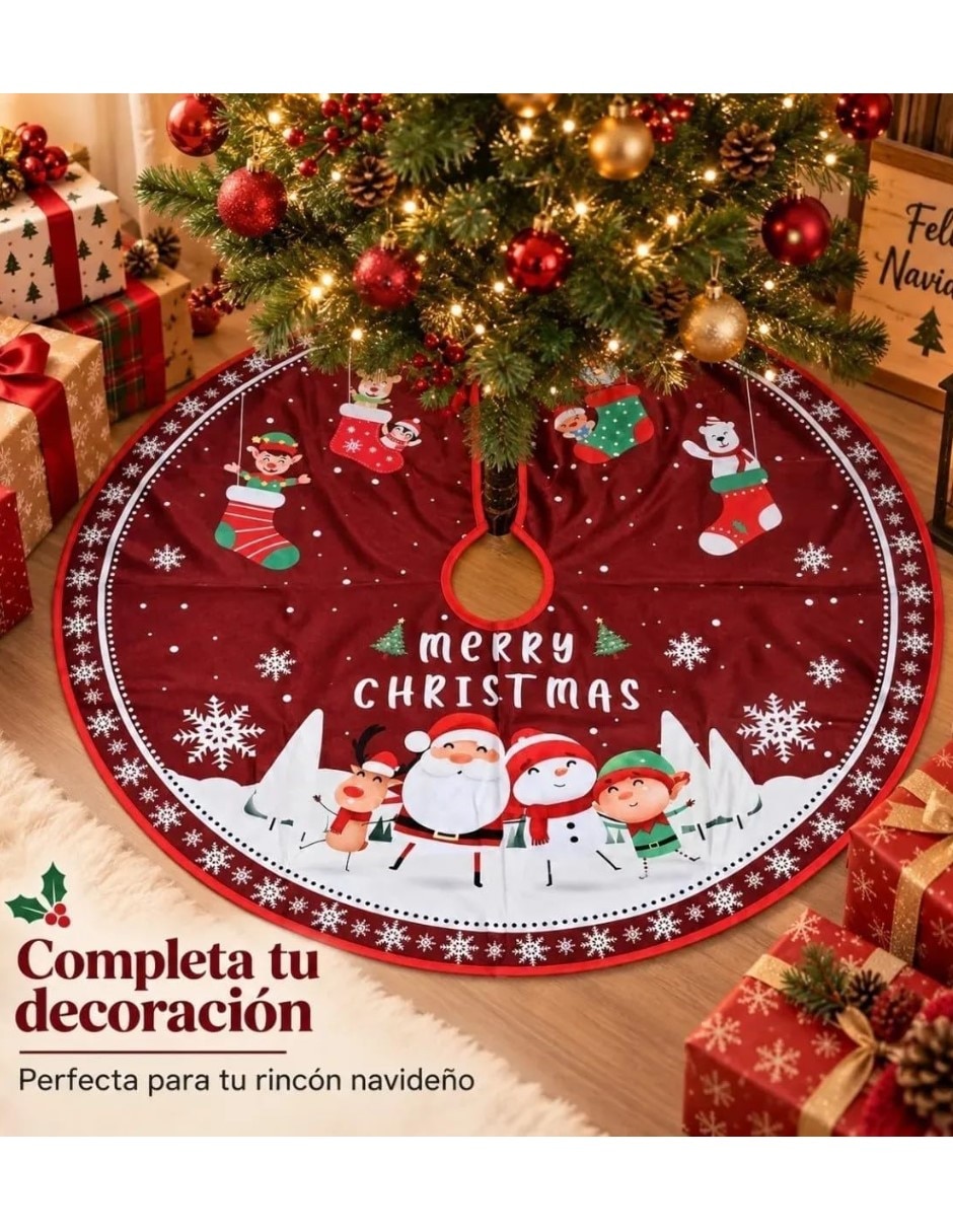 Pie de árbol Pie de Árbol de Navidad estampado Navideño 5