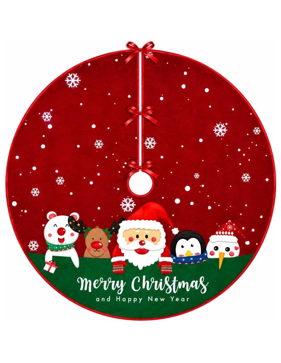 Pie de árbol Pie de Árbol de Navidad estampado Navideño Pie de árbol Pie de Árbol de Navidad estampado Navideño
