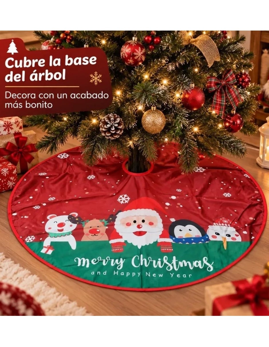 Pie de árbol Pie de Árbol de Navidad estampado Navideño 5