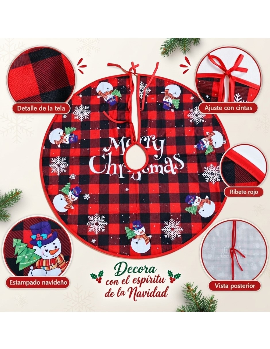 Pie de árbol Pie de Árbol de Navidad estampado Navideño 2