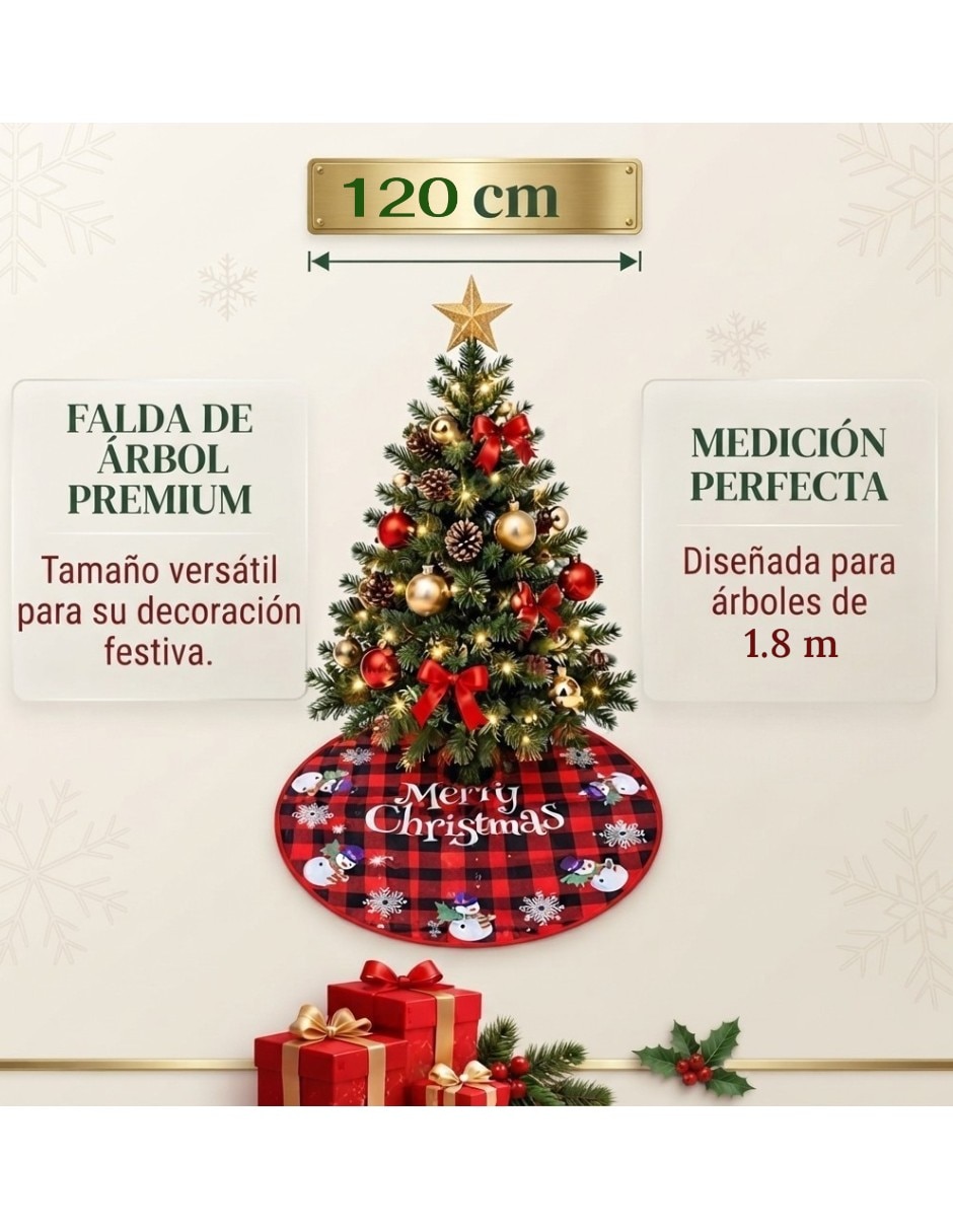Pie de árbol Pie de Árbol de Navidad estampado Navideño 6