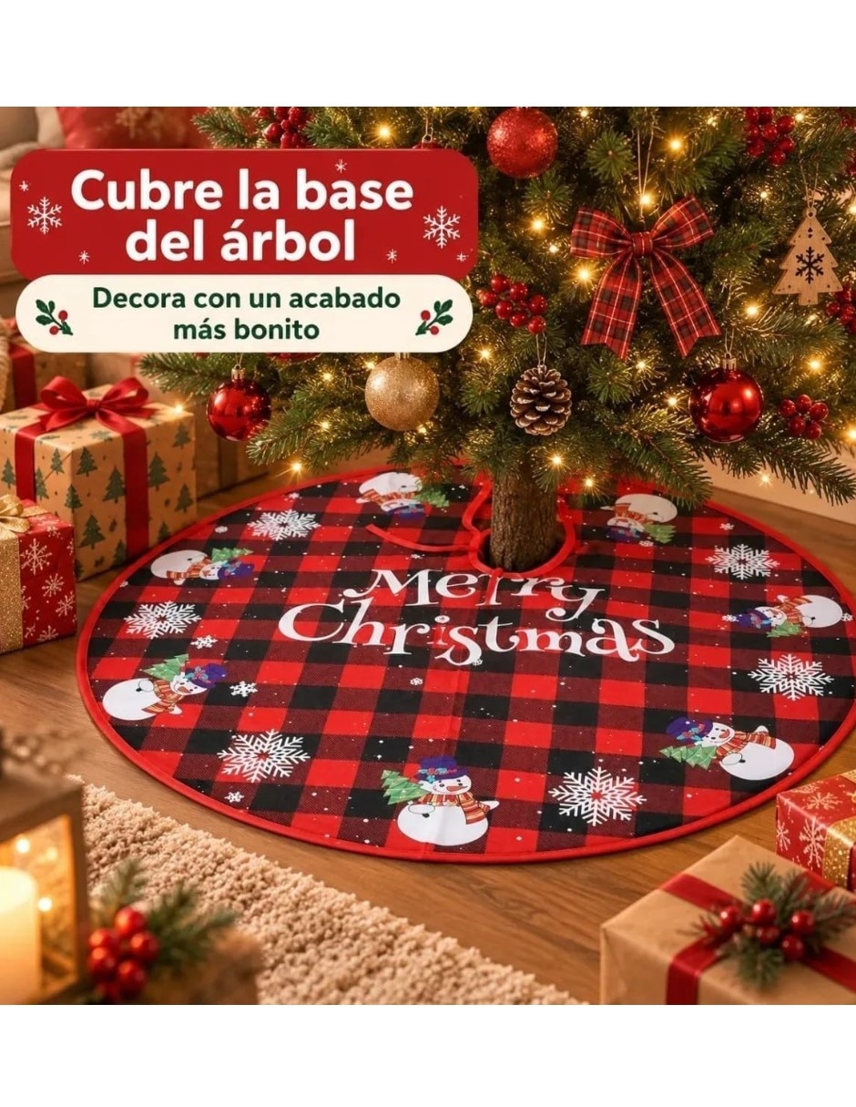 Pie de árbol Pie de Árbol de Navidad estampado Navideño 5