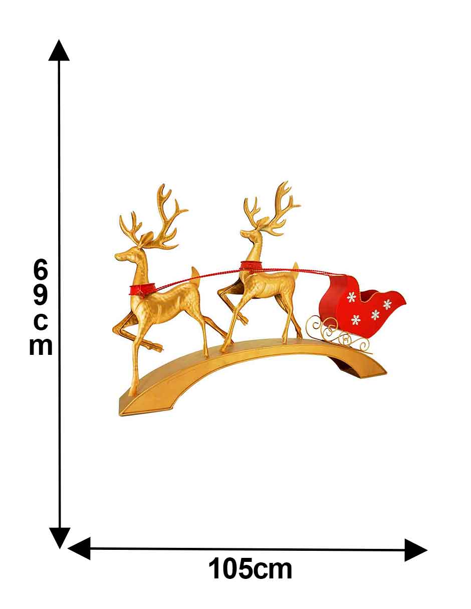 Figura decorativa de Trineo Navidad de Metal 4