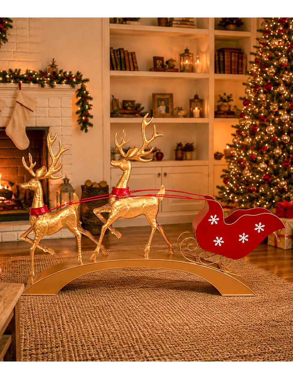 Figura decorativa de Trineo Navidad de Metal 3