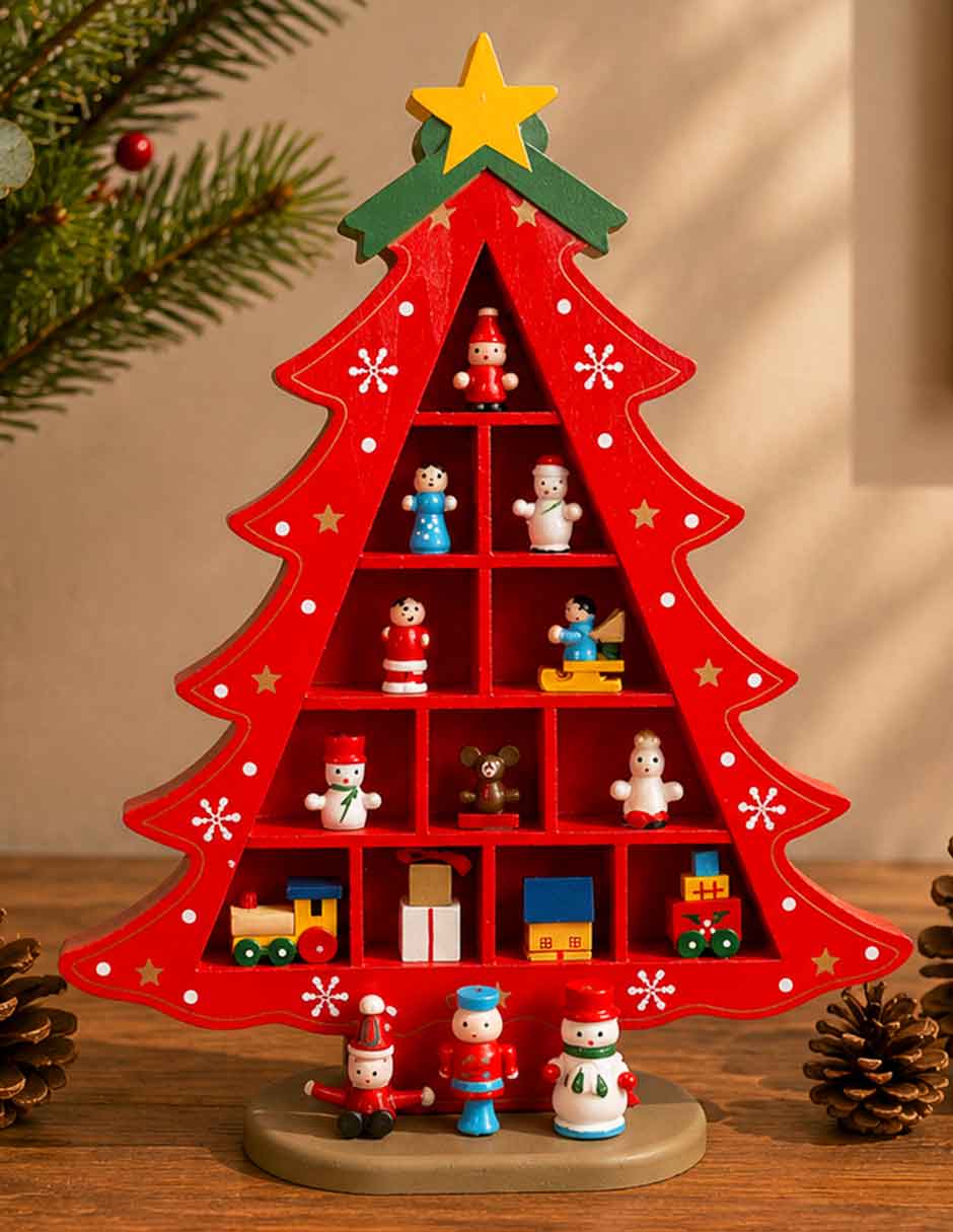 Figura decorativa de Árbol Navidad de MDF 4