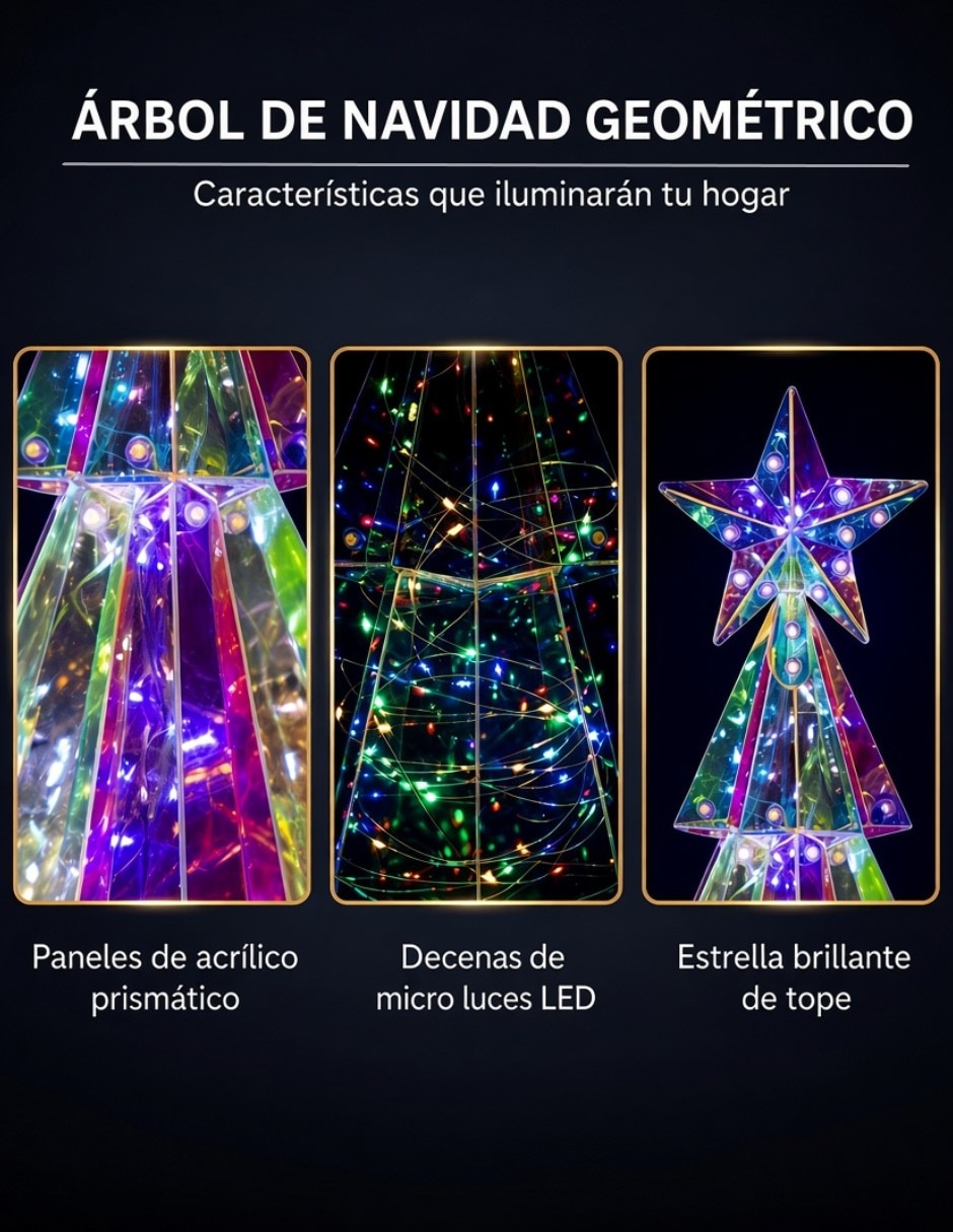 Figura decorativa de Árbol navidad No aplica Geométrica Tornazol de Plástico 2