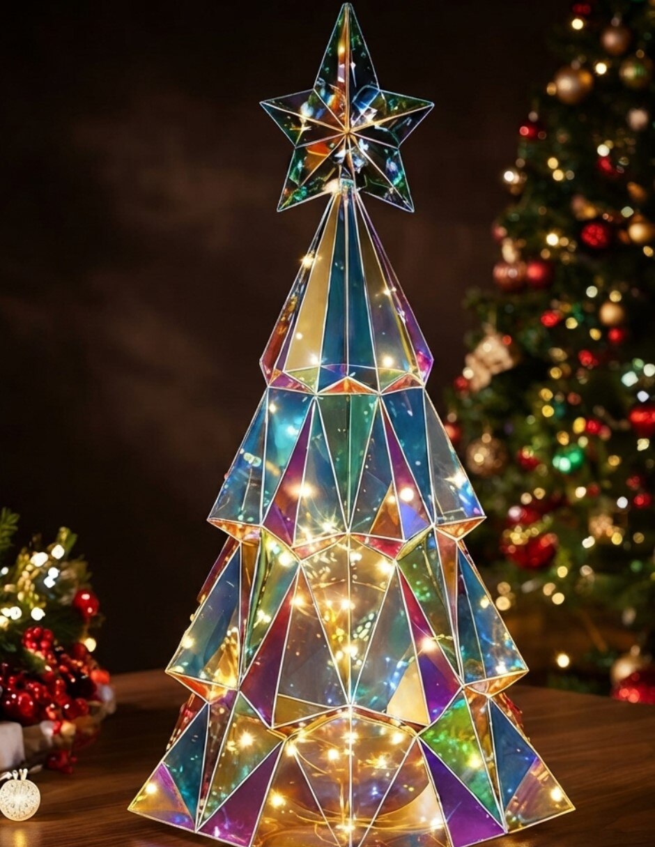 Figura decorativa de Árbol navidad No aplica Geométrica Tornazol de Plástico 5