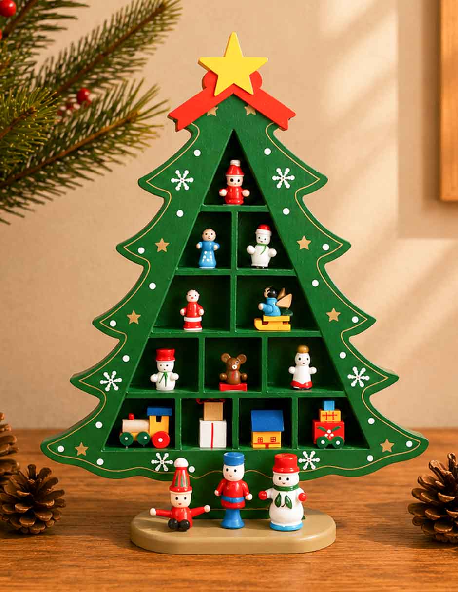 Figura decorativa de Árbol Navidad de MDF 4