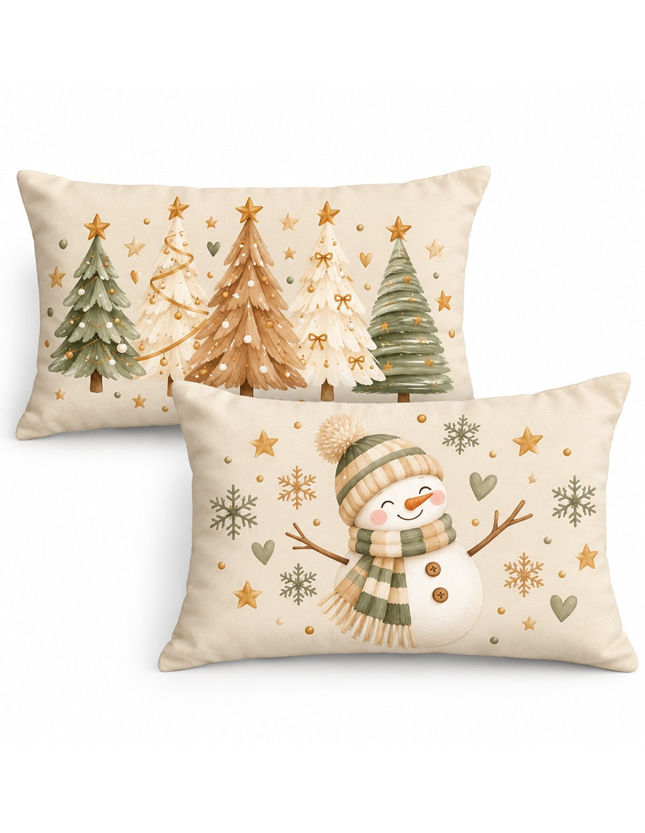 Kit cojín decorativo Set de 2 Cojines Decorativos Beikia Navideños Navidad Nórdica Navidad Kit cojín decorativo Set de 2 Cojines Decorativos Beikia Navideños Navidad Nórdica Navidad