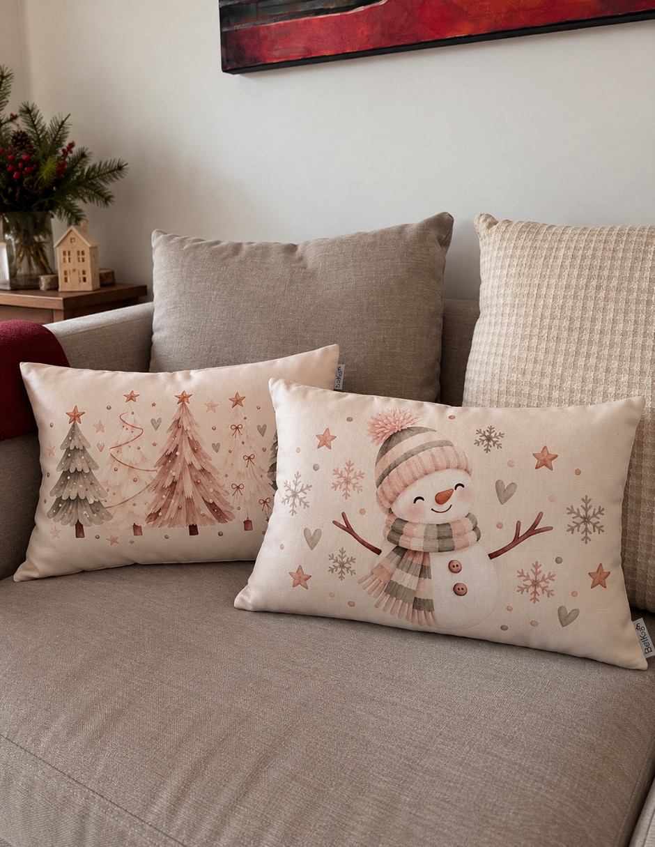 Kit cojín decorativo Set de 2 Cojines Decorativos Beikia Navideños Navidad Nórdica Navidad 3