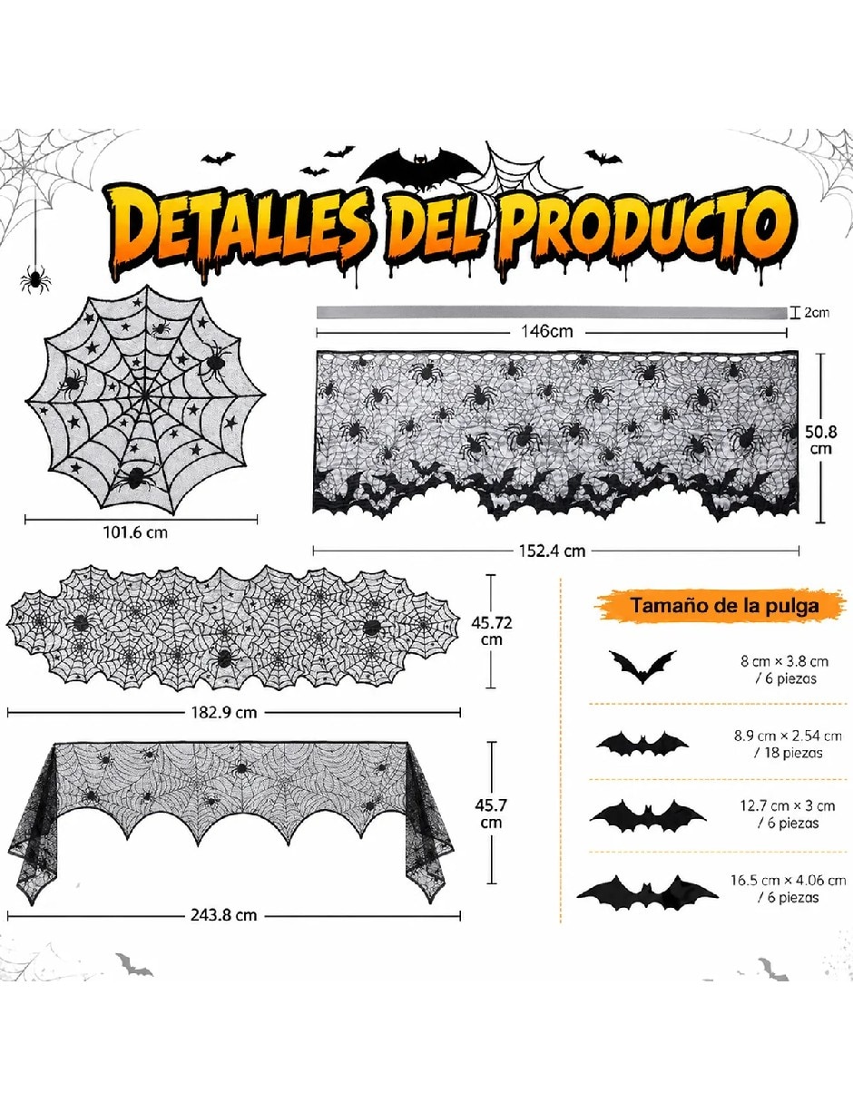 Set mantel Irregular de Poliéster Halloween 5