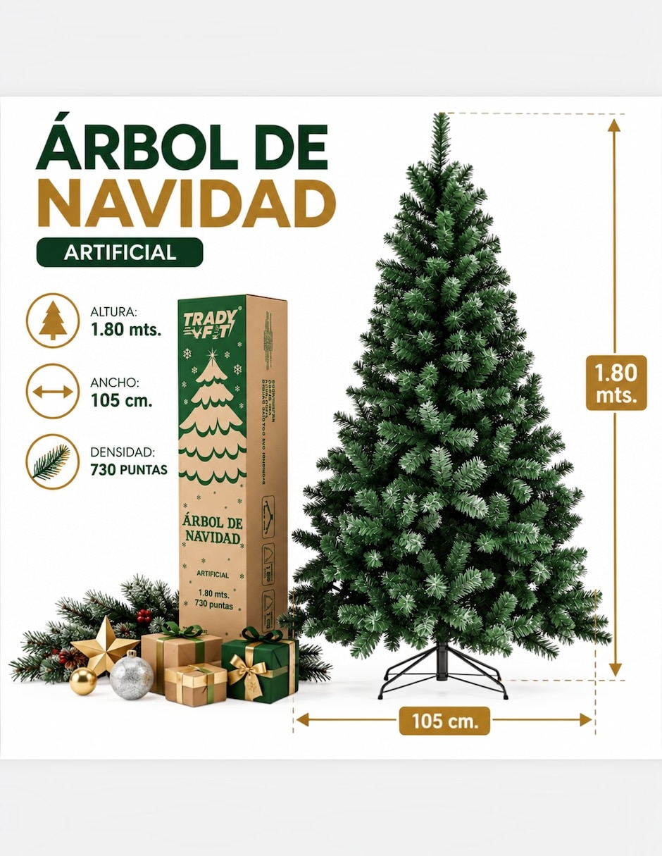 Árbol de navidad de PVC con Sin luces 4