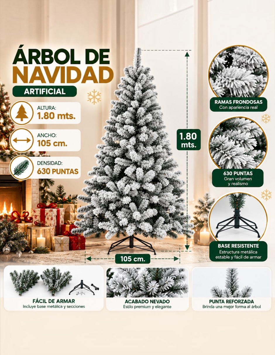 Árbol de navidad de PVC con Sin luces 7