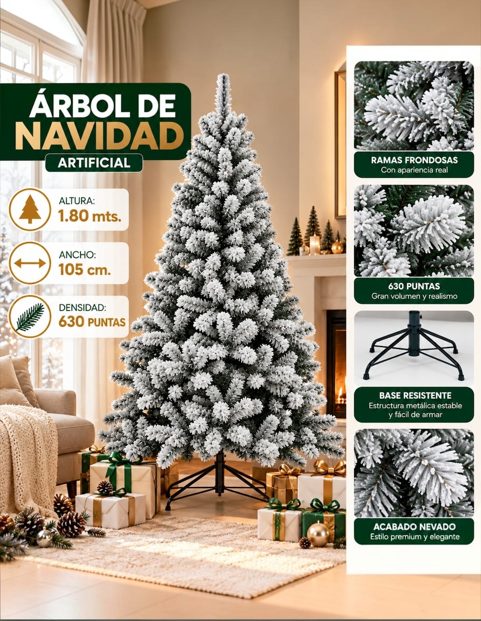 Árbol de navidad de PVC con Sin luces 5