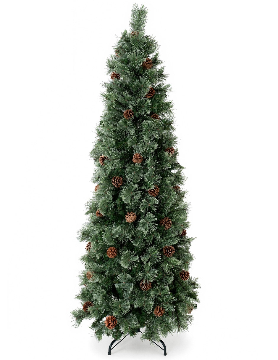 Árbol de navidad con piñas decorativas navideñas de pvc 1