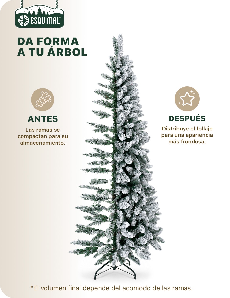 Árbol de navidad con fleco + Bayas rojas decorativas de pvc 2