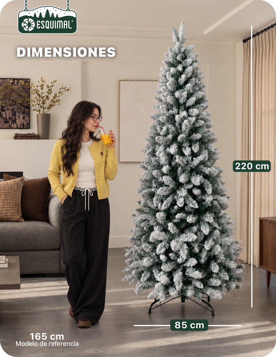 Árbol de navidad con fleco + Bayas rojas decorativas de pvc 8