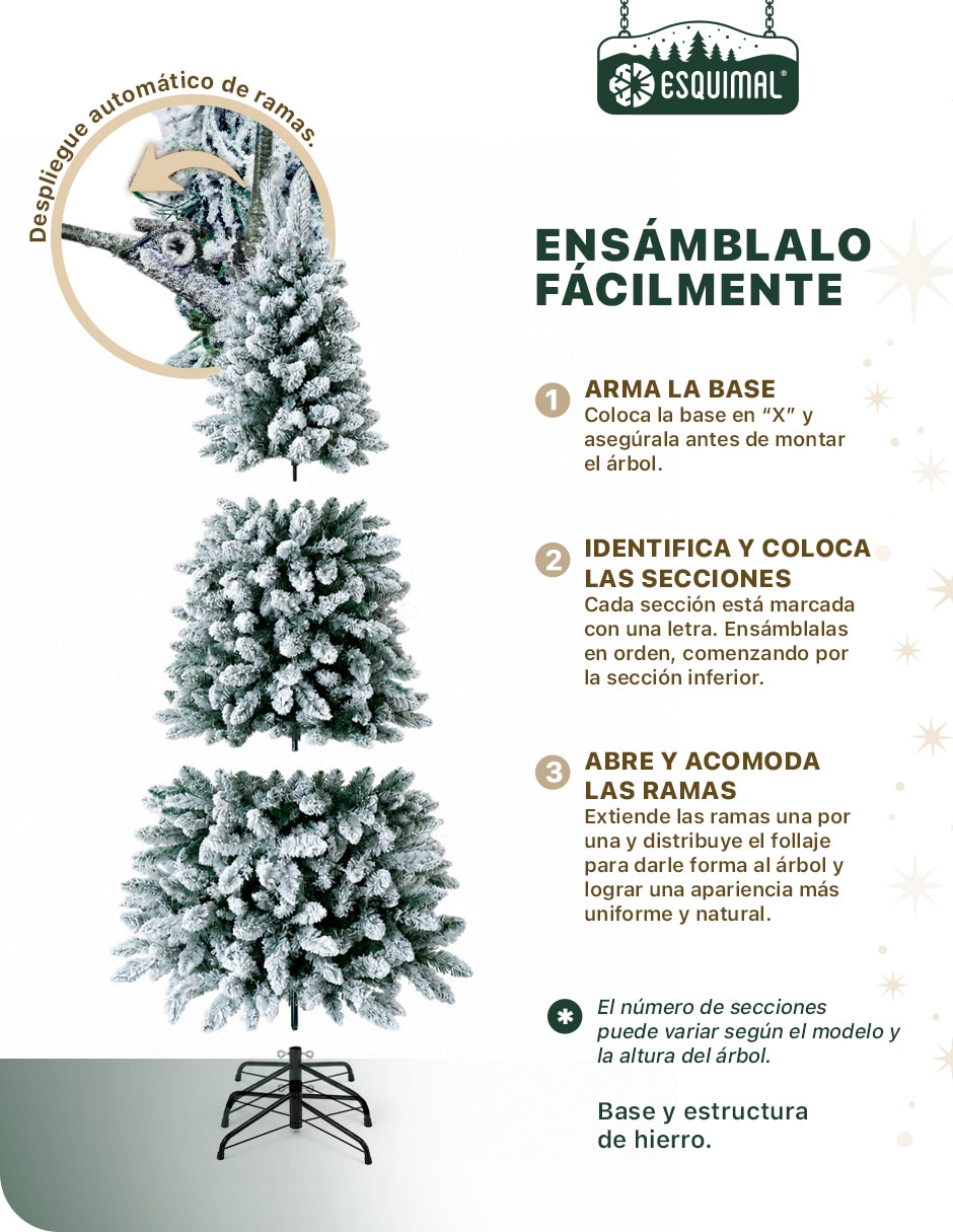 Árbol de navidad con fleco + Bayas rojas decorativas de pvc 3