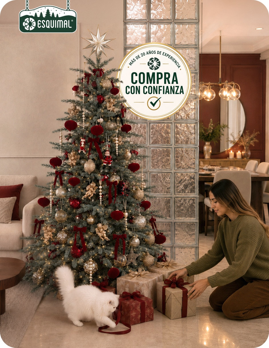 Árbol de navidad clásico con ramas mixtas de pvc 6