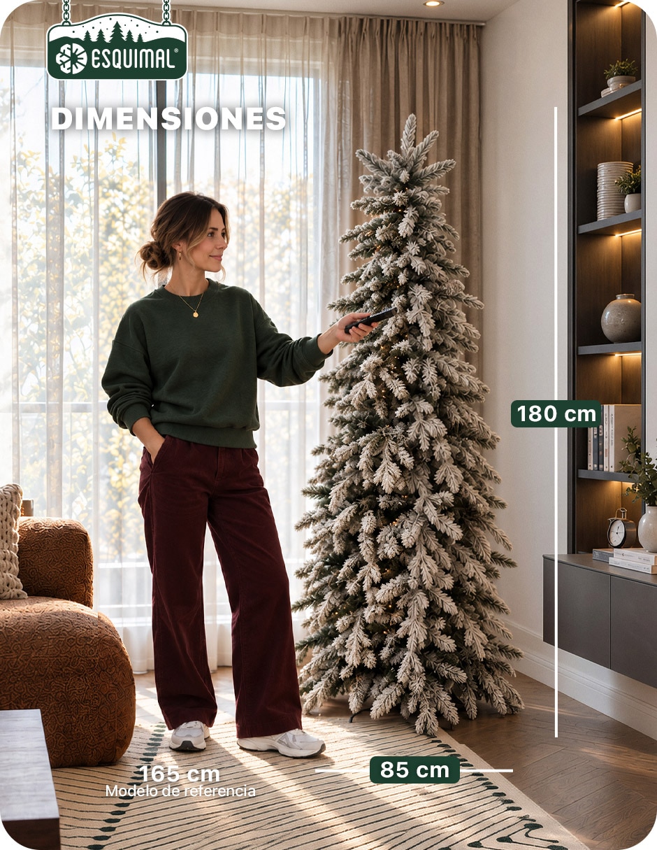 Árbol de navidad con ramas mixtas + ramas estilo cascada + rama Berrie roja de pvc 8