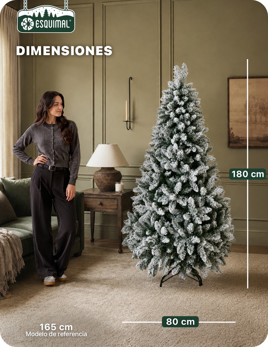 Árbol de navidad clásico escarchado con Nieve de pvc 7